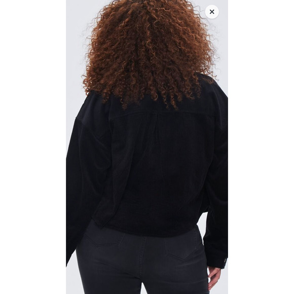 Forever21 Black 3X NWT Lightweight Button Front Corduroy Shirt NEW - Picture 8 of 13